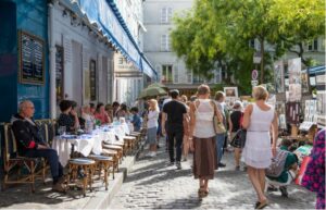 Barrio peatonal en París. Foto: Parisjeteaime